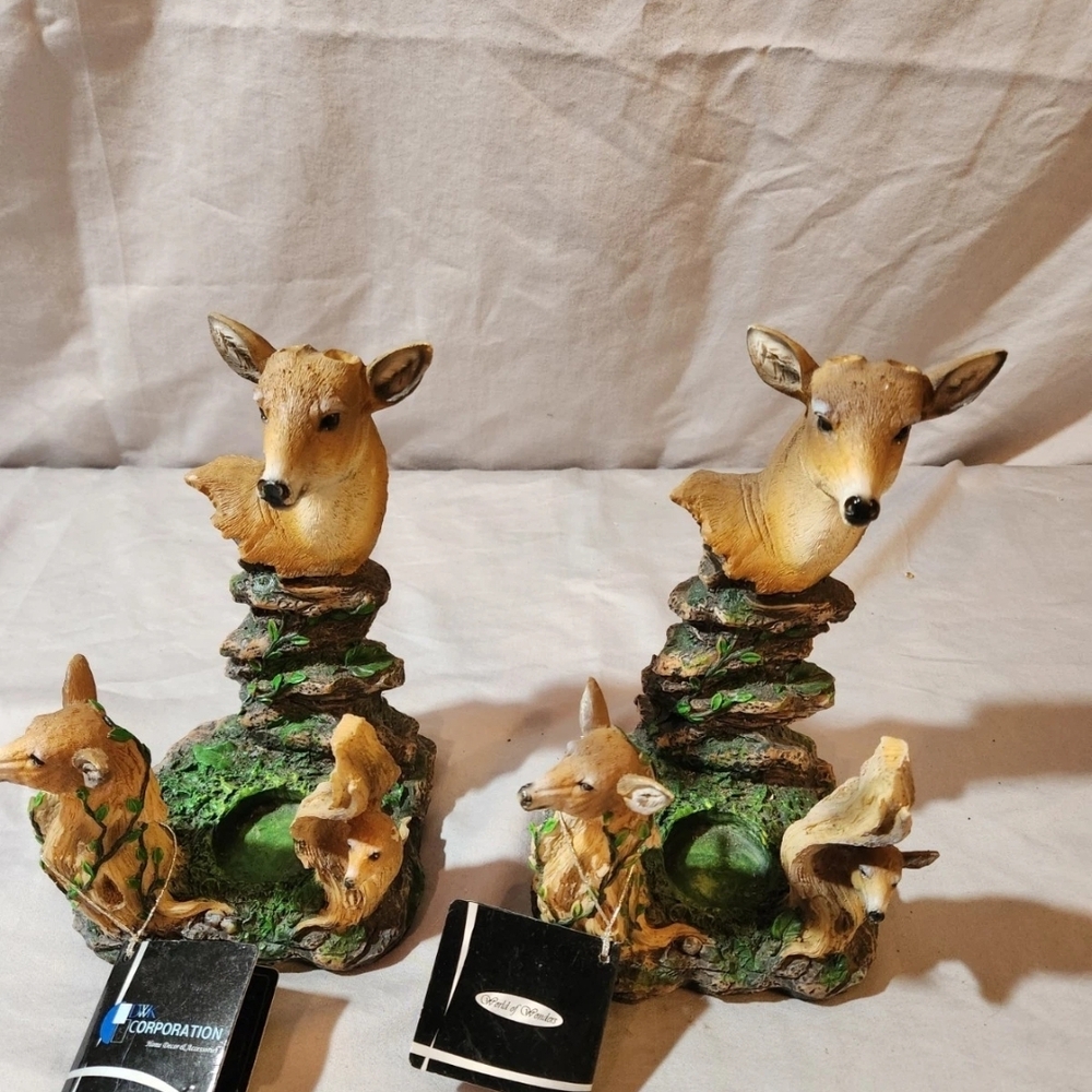 Deer Figurine Candle Holders